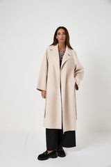 Cappotto beige cachemire e lana FEDERICA BI