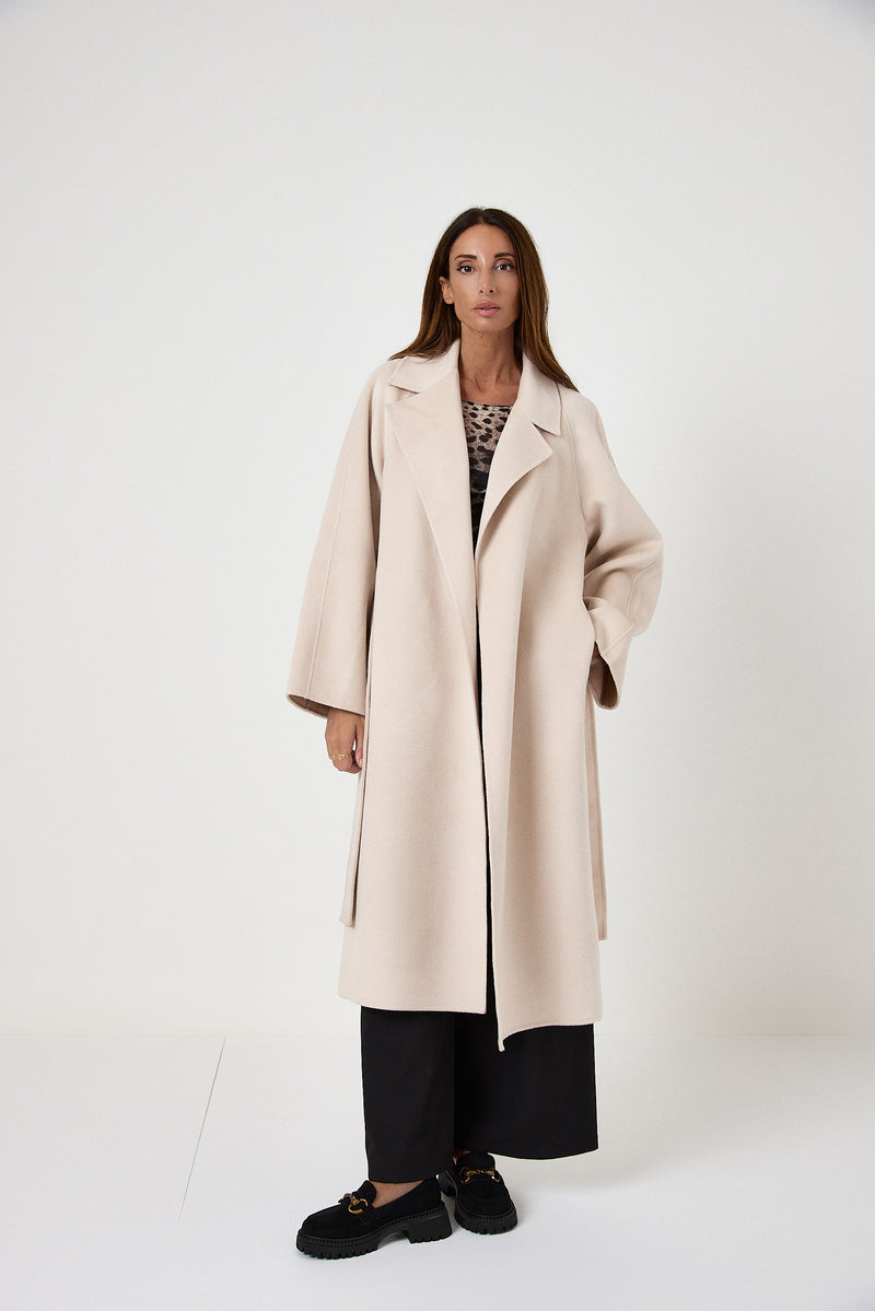 Cappotto beige cachemire e lana FEDERICA BI