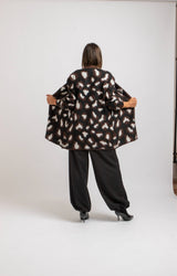 Cardigan animalier marrone FEDERICA BI