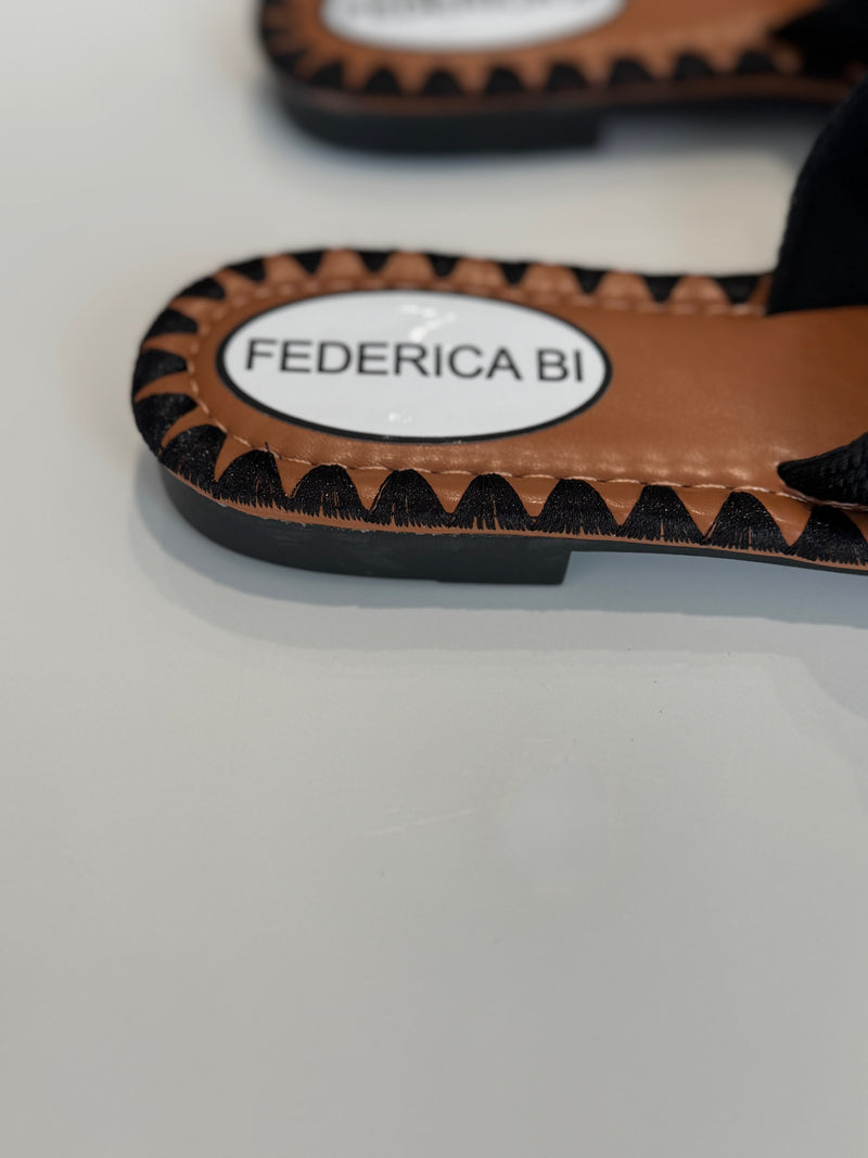 Sandalo nero FEDERICA BI