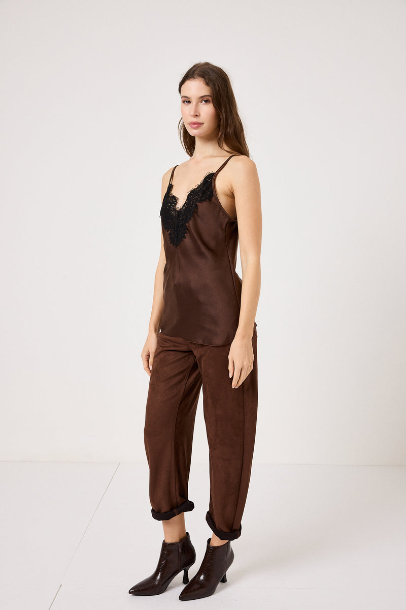 Top inserto in pizzo FEDERICA BI