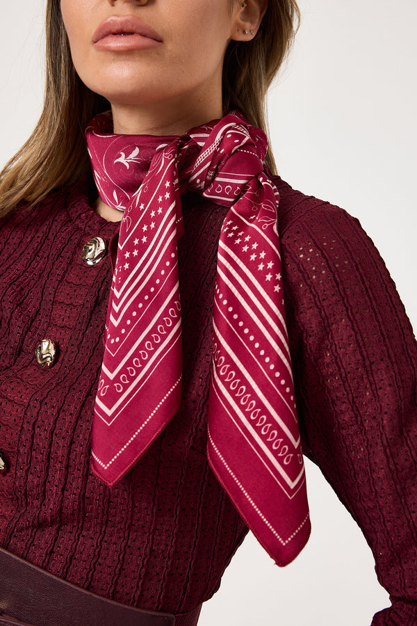 Foulard bordeaux FEDERICA BI