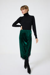 Gonna in velluto e pizzo FEDERICA BI ( più colori )