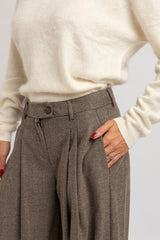 Pantalone tortora palazzo FEDERICA BI