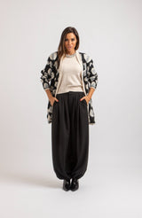 Cardigan animalier avorio FEDERICA BI