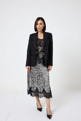 Gonna in paillettes argento FEDERICA BI