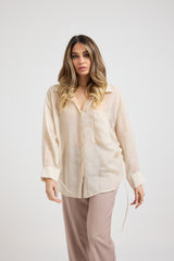 Camicia beige laccetti FEDERICA BI