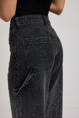 Denim cargo cristalli FEDERICA BI