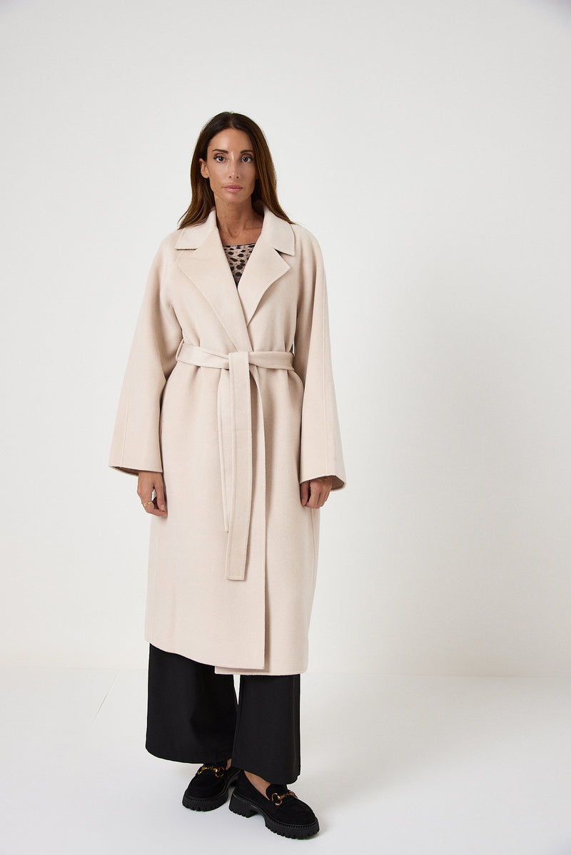 Cappotto beige cachemire e lana FEDERICA BI