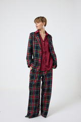 Blazer tartan nero FEDERICA BI