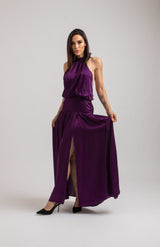 Abito elegante FEDERICA BI prugna