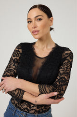 Body nero in pizzo FEDERICA BI