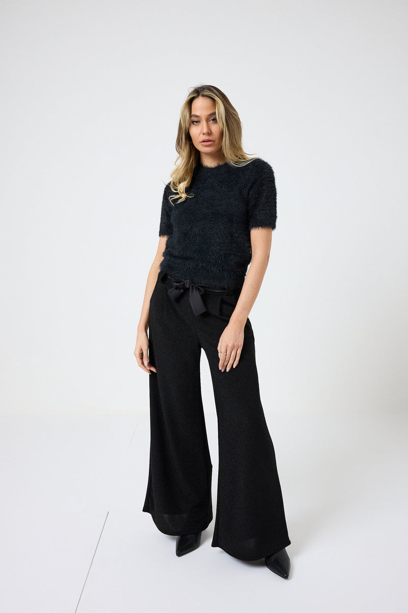 Pantalone nero lurex FEDERICA BI