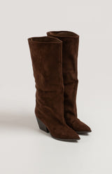 Stivale suede cioccolato FEDERICA BI