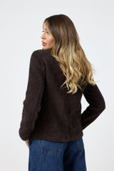 Blazer in ciniglia con spilla FEDERICA BI