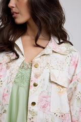 Giacca in denim floreale ALLY BY FEDERICA BI
