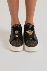 Sneackers nera gioiello FEDERICA BI