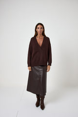 Maglia moro scollo FEDERICA BI
