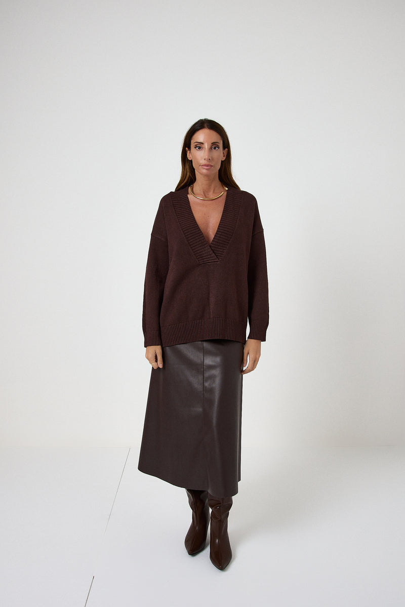 Maglia moro scollo FEDERICA BI