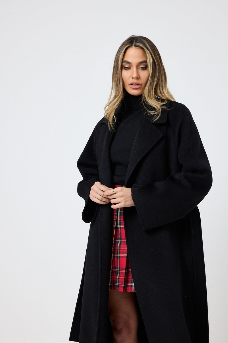 Cappotto nero cachemire e lana FEDERICA BI