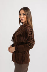 Giacca suede frange FEDERICA BI