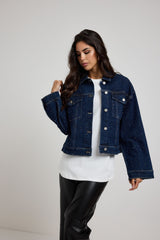 Giacca in blu denim FEDERICA BI