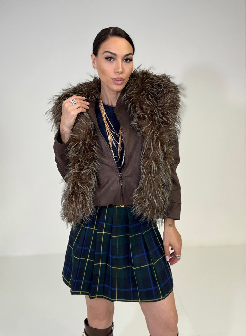 Gonna tartan blu FEDERICA BI