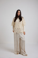 Maglia pizzo crema FEDERICA BI