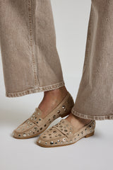 Mocassino suede borchiette FEDERICA BI (vari colori)