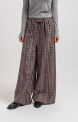Pantalone grigio tartan FEDERICA BI