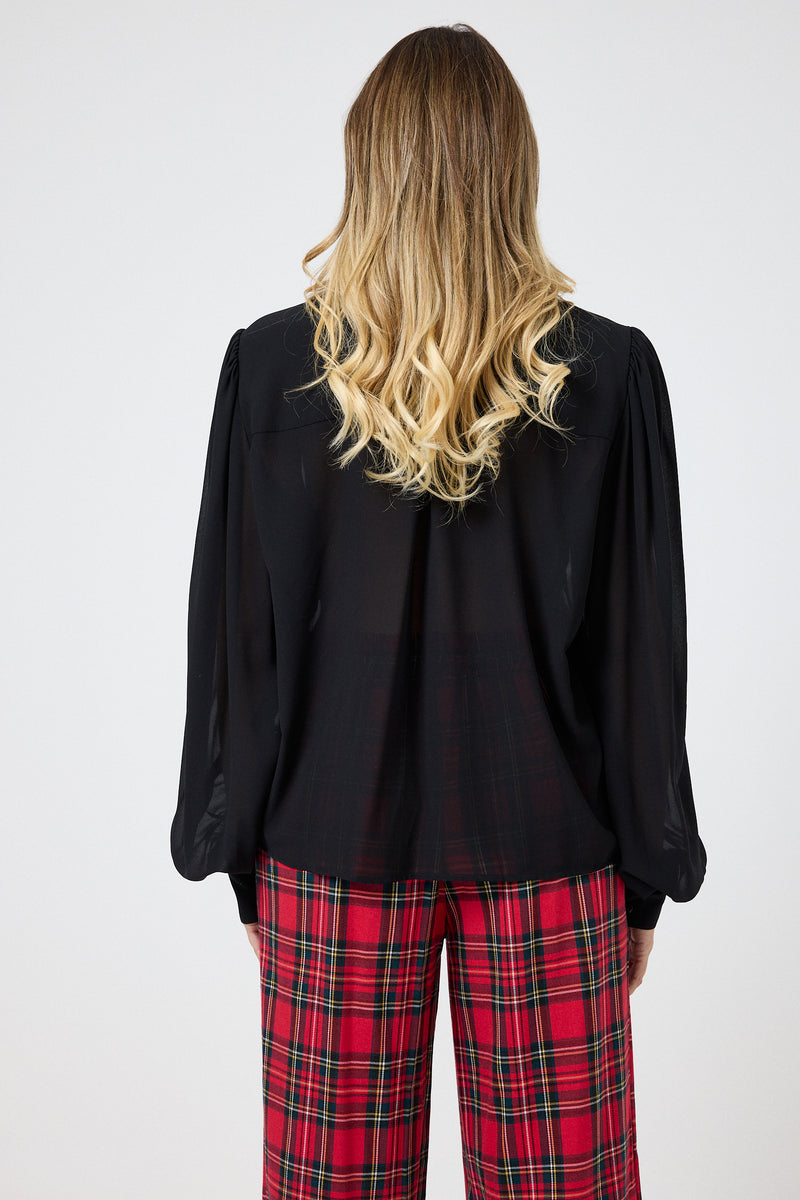 Pantalone tartan rosso FEDERICA BI