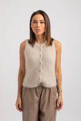 Gilet in kid mohair FEDERICA BI (5 colori)