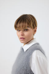 Gilet kid mohair ( vari colori ) FEDERICA BI