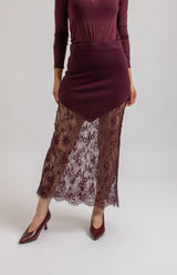Gonna tricot e pizzo chantilly FEDERICA BI