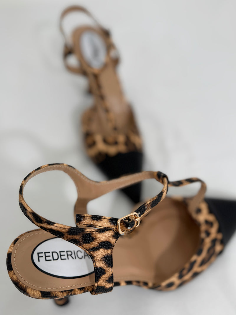 Slingback Leopard print FEDERICA BI