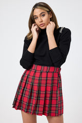 Gonna tartan rossa FEDERICA BI