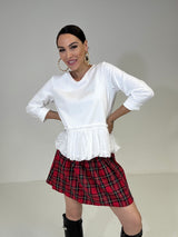 Gonna scozzese rossa FEDERICA BI