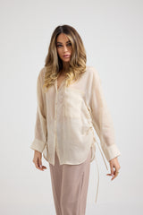 Camicia beige laccetti FEDERICA BI