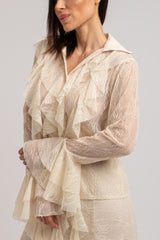 Camicia in pizzo crema FEDERICA BI