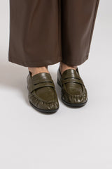 Mocassino verde FEDERICA BI