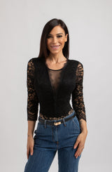 Body nero in pizzo FEDERICA BI