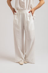 Completo bianco top e pantalone FEDERICA BI