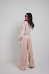 Pantalone in raso cipria FEDERICA BI