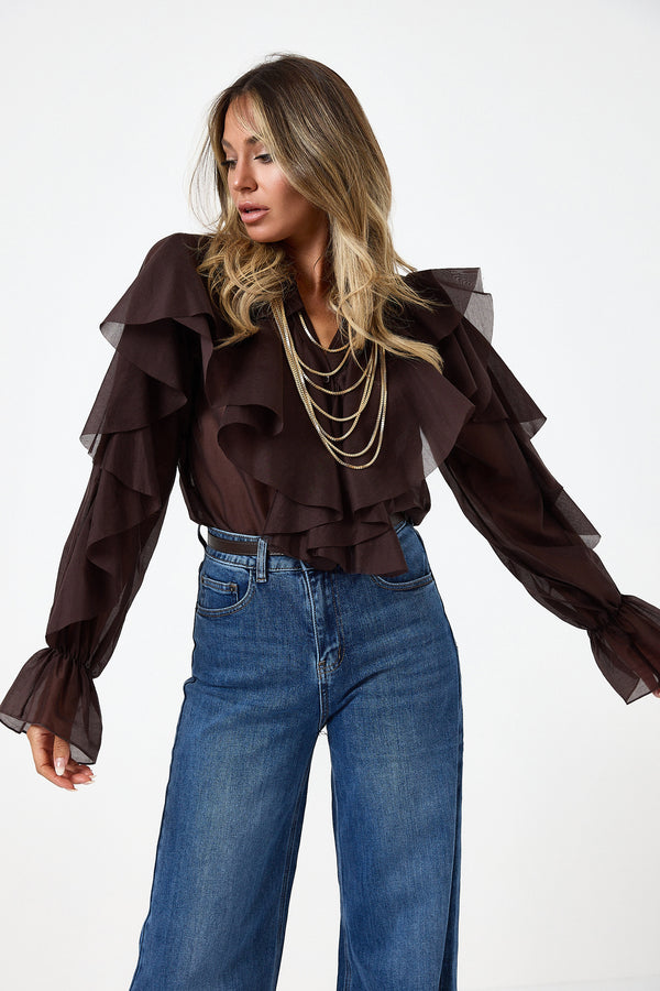 Camicia moro volant FEDERICA BI