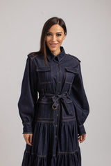 Abito FEDERICA BI in blu denim