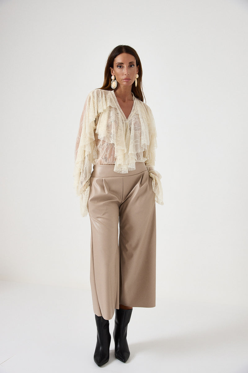 Camicia in pizzo burro FEDERICA BI