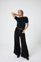 Pantalone nero lurex FEDERICA BI