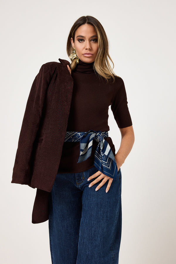 Foulard blu fantasia FEDERICA BI