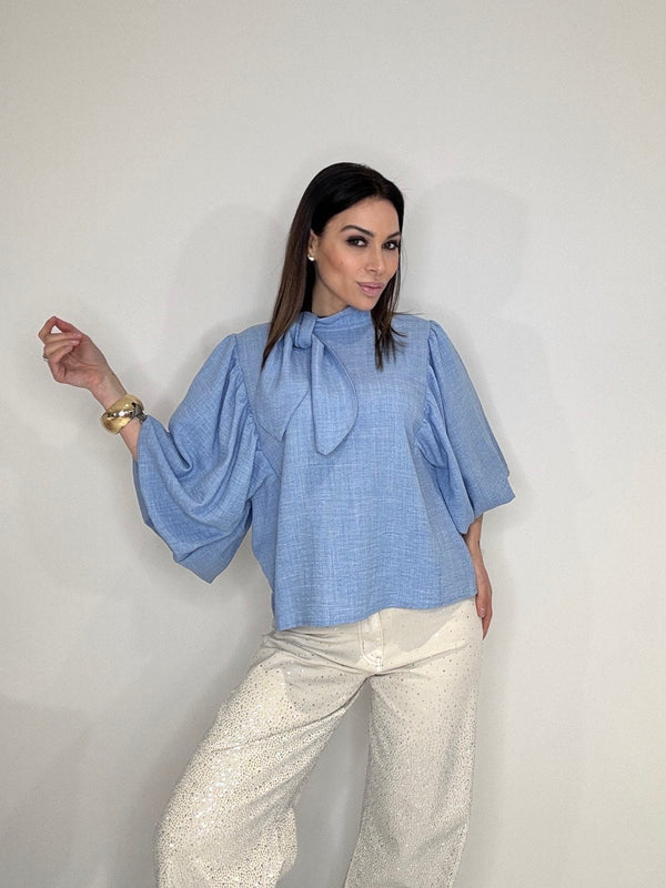Camicia ADA fiocco a petalo FEDERICA BI