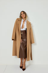 Cappotto camel cachemire e lana FEDERICA BI